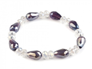 Náramek pružný z broušených korálků