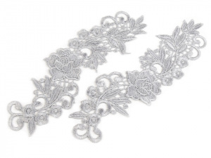 Krajková aplikace / vsadka 7,5x25,5 cm