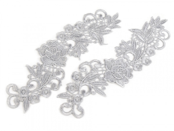 Krajková aplikace / vsadka 7,5x25,5 cm