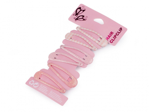 Sponka do vlasů pukačka s potiskem a glitry