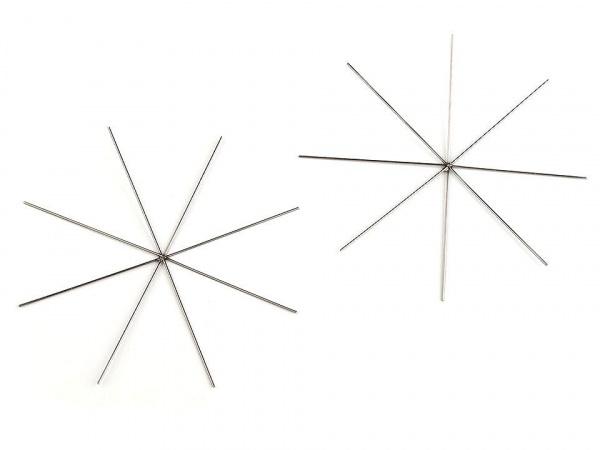 Vánoční hvězda / vločka drátěný základ na korálkování Ø9 cm