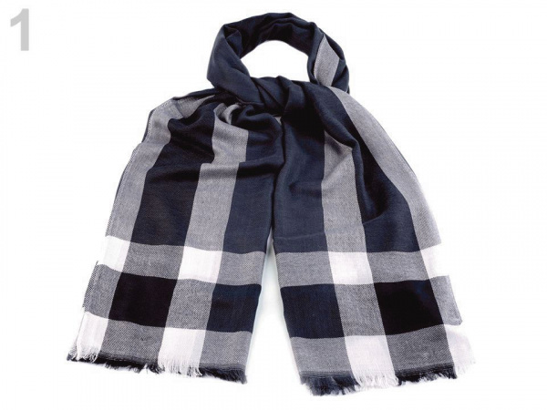 Šála 93x193 cm károvaná