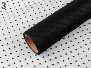 Tyl dekorační s puntíky šíře 50 cm