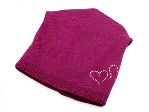 Dívčí zimní čepice Capu se srdíčky