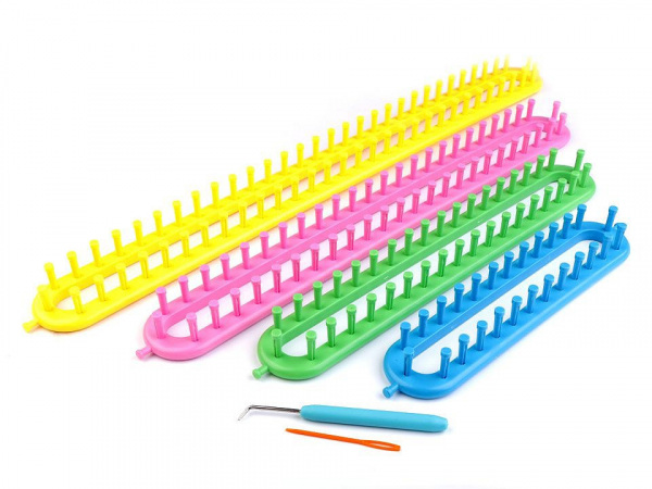 Sada plastových rámečků na pletení tunelů, šál, čepic