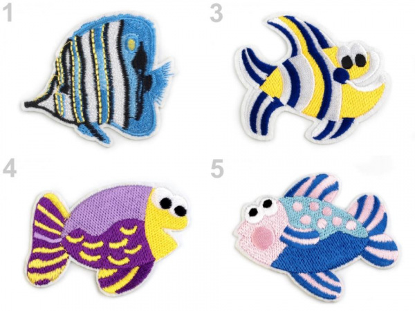 Nažehlovačka vyšívaná ryby