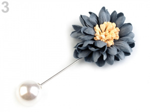 Ozdobný špendlík květ a perla