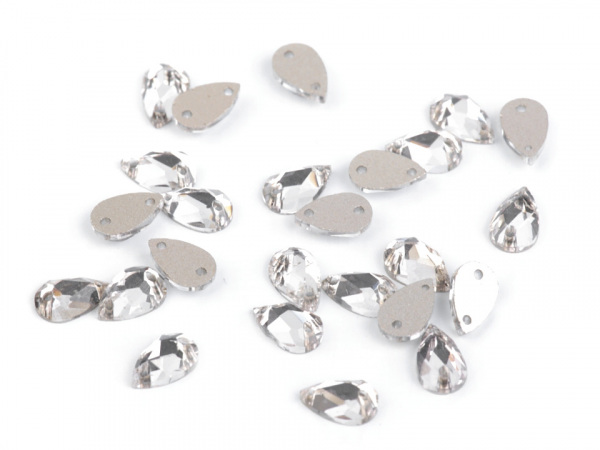 Broušené kamínky kapky našívací