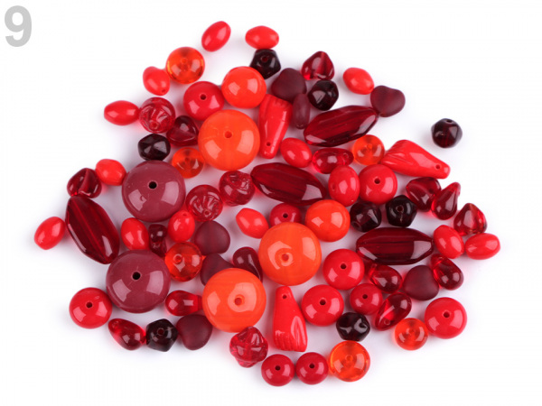 Skleněné korálky ramš broušené ohňovky