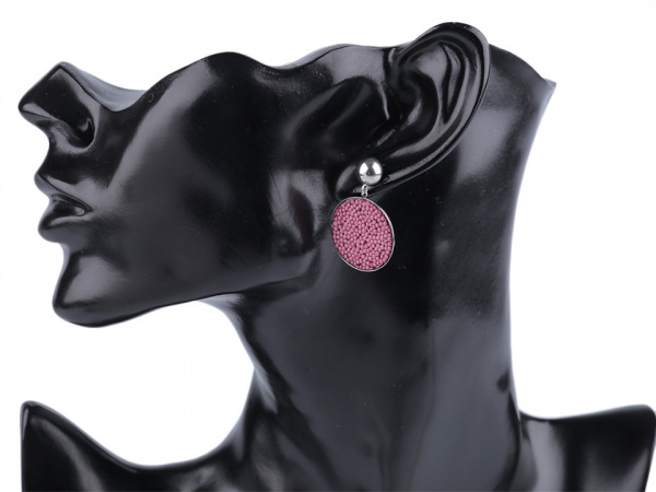 Náušnice z nerezové oceli placky menší