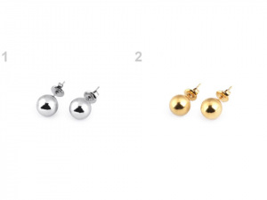 Náušnice kuličky z nerezové oceli
