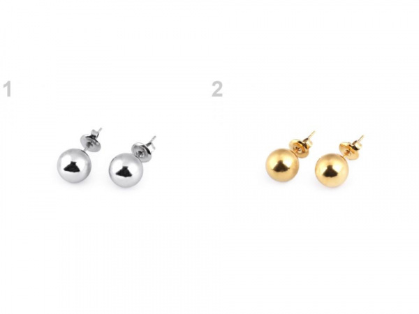 Náušnice kuličky z nerezové oceli