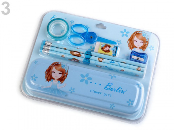 Dívčí kovový penál s výbavou