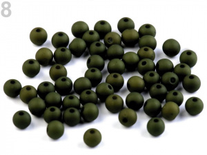 Plastové korálky matné Ø6 mm