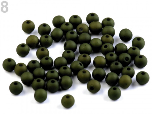 Plastové korálky matné Ø6 mm