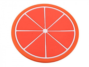 Silikonová podložka citrón, pomeranč, meloun, kiwi, jahoda Ø9 cm