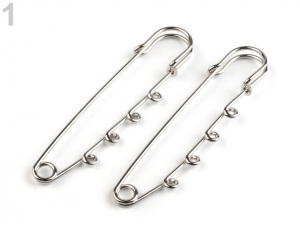 Ozdobný spínací špendlík s očky