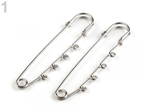 Ozdobný spínací špendlík s očky