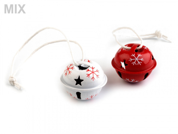 Vánoční rolničky s vločkami Ø24 mm