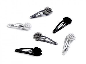 Sponka do vlasů pukačka s růží