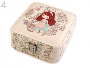 Malá šperkovnice s potiskem 6x14x14 cm