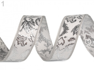 Stuha s lurexem šíře 25 mm