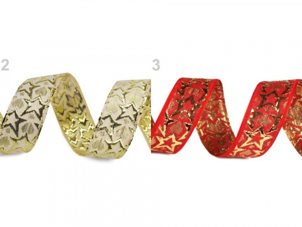 Stuha s lurexem šíře 25 mm
