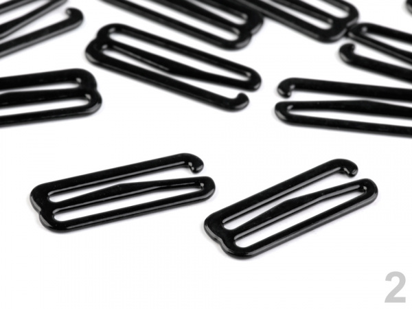 Háček a posunovač na prádlo šíře 30 mm kovový