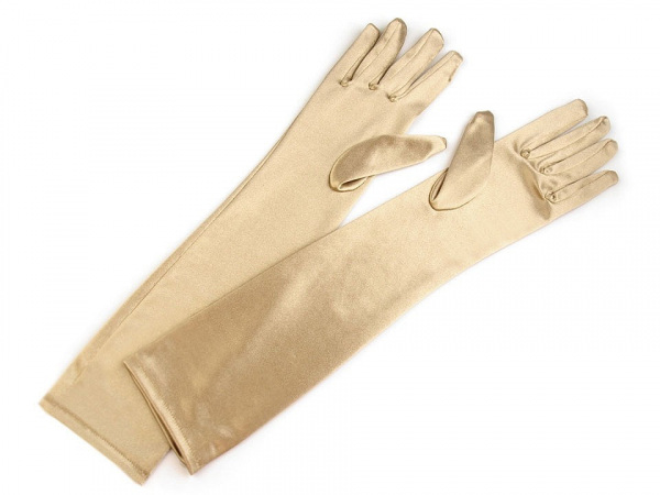 Dlouhé společenské rukavice saténové