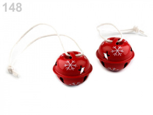 Vánoční rolničky s vločkami Ø24 mm