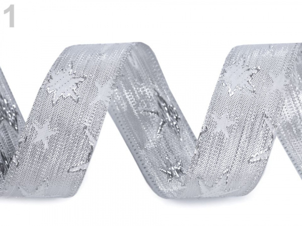 Stuha s lurexem šíře 25 mm