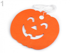 Halloweenská girlanda - dýně, netopýr