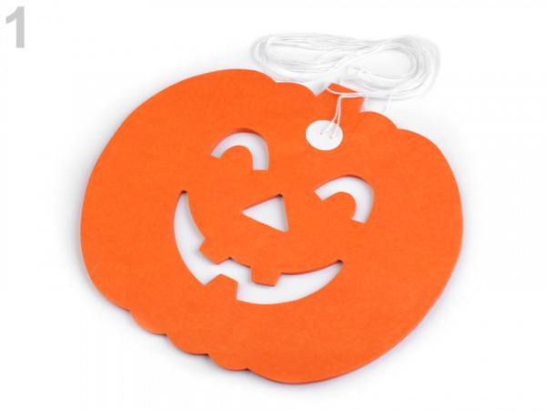 Halloweenská girlanda - dýně, netopýr