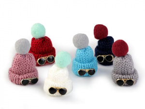 Textilní aplikace / nášivka pletená čepička