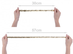 Flitrový prýmek šíře 20 mm elastický