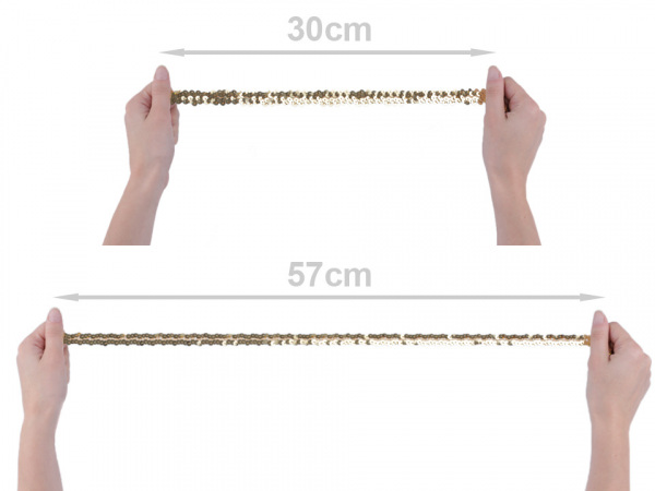 Flitrový prýmek šíře 20 mm elastický