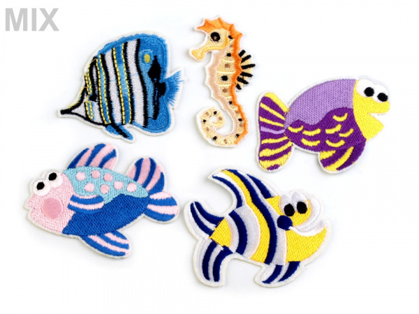 Nažehlovačka vyšívaná ryby