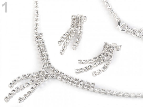 Štrasová souprava - jablonecká bižuterie