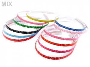 Plastová čelenka do vlasů s puntíky