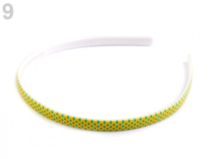 Plastová čelenka do vlasů s puntíky