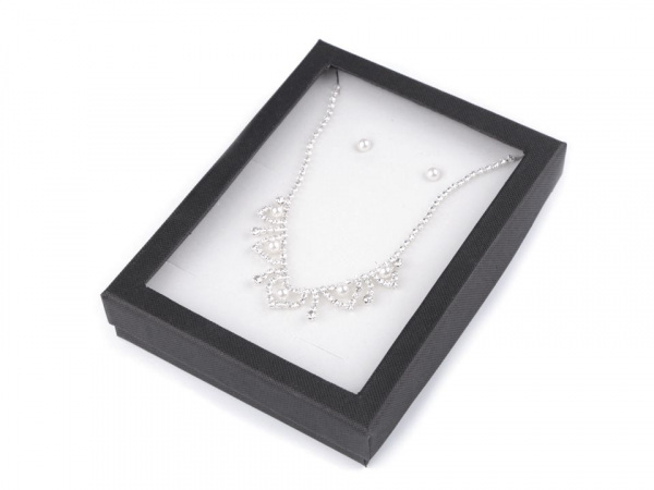 Svatební štrasová souprava s perlami - jablonecká bižuterie