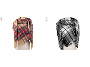 Velký teplý šátek / pléd 145x145 cm