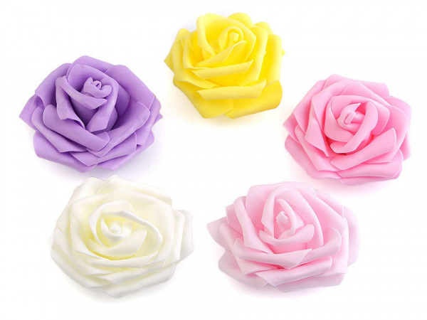 Dekorační pěnová růže Ø9 cm