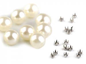 Perly / korálky Ø10 mm k nýtování