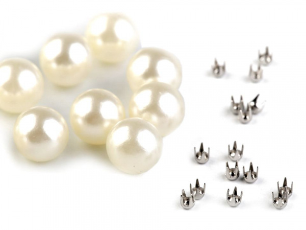 Perly / korálky Ø10 mm k nýtování
