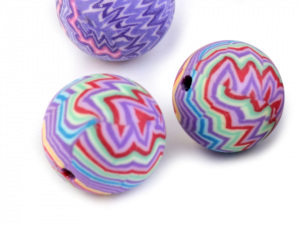 Fimo korálek duha Ø12 mm