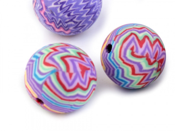 Fimo korálek duha Ø12 mm