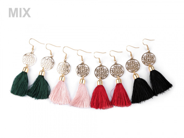 Náušnice z nerezové oceli se střapci