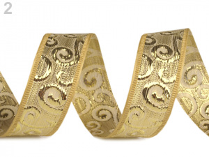 Stuha s lurexem šíře 25 mm