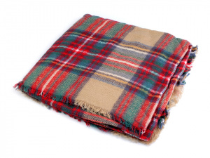 Velký teplý šátek / pléd 145x145 cm